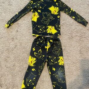 Kids Pikachu Pajamas - Black and Yellow